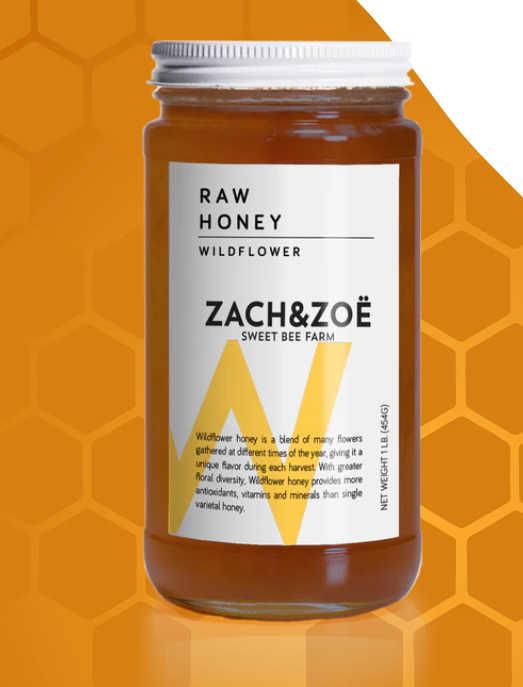 Zach & Zoe Honey - Wildflower- 100% Raw Honey