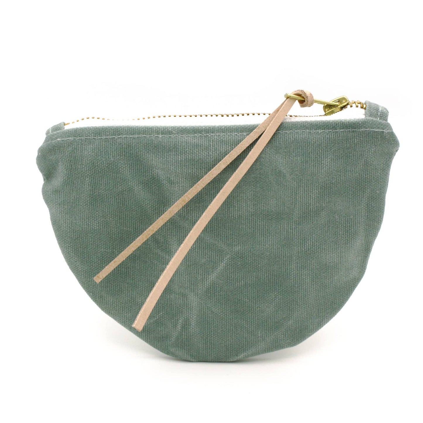Newton Supply - Sage Green Waxed Canvas Moon Pouch