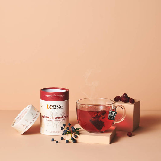 Tease Wellness - Crimson Cranberry Tea Blend | Compostable Pyramid Bags